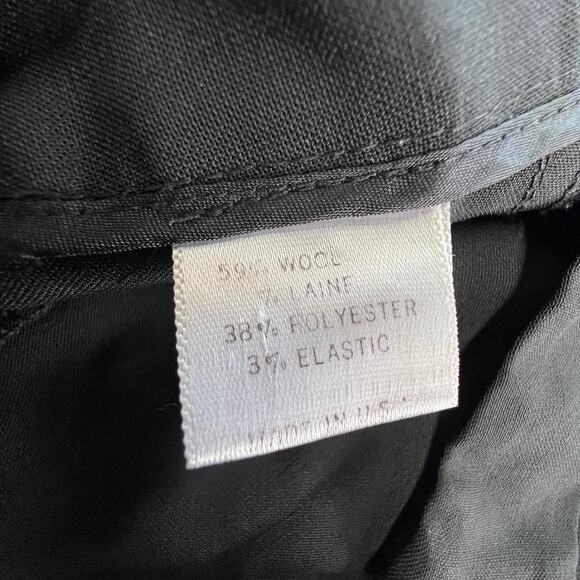 Theory Skirt Womens 8 Black Wool Blend Office Career Pencil Knee Length Classic - Picture 4 of 7